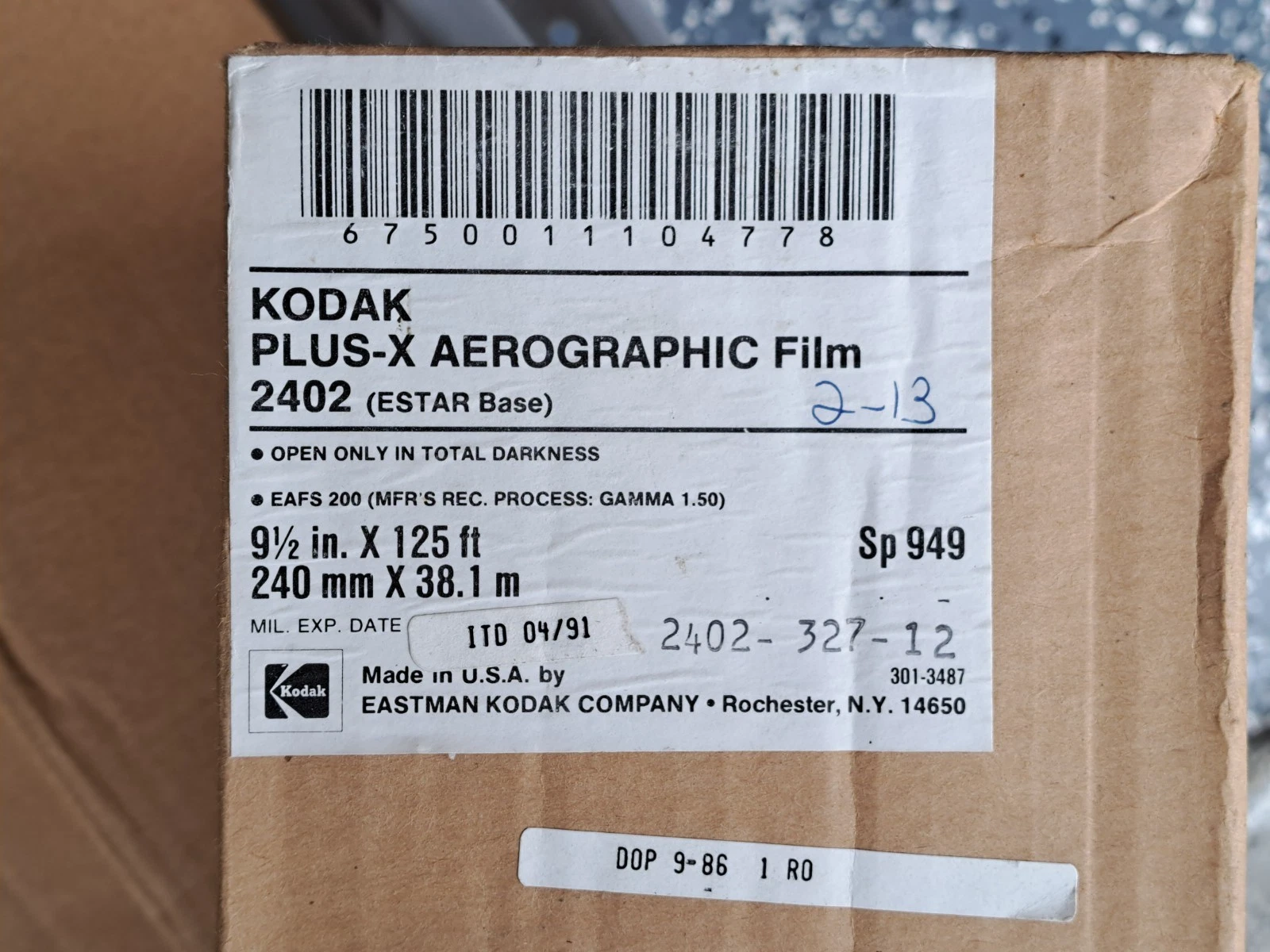 [all sold, no more availble] Kodak Plus-X Aerographic …
